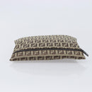 FENDI Zucchino Canvas Pouch Beige Auth kk712A-5