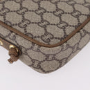 GUCCI GUCCI Plus Shoulder Bag PVC Leather Beige Gold Tone Auth kk714-15