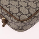 GUCCI GUCCI Plus Shoulder Bag PVC Leather Beige Gold Tone Auth kk714-17