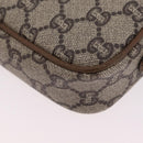 GUCCI GUCCI Plus Shoulder Bag PVC Leather Beige Gold Tone Auth kk714-18