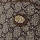 GUCCI GUCCI Plus Shoulder Bag PVC Leather Beige Gold Tone Auth kk714-19