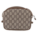 GUCCI GUCCI Plus Shoulder Bag PVC Leather Beige Gold Tone Auth kk714-2