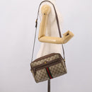 GUCCI GG Supreme Web Sherry Line Shoulder Bag PVC Beige 56 02 005 Auth kk715-26