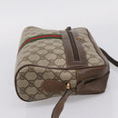 GUCCI GG Supreme Web Sherry Line Shoulder Bag PVC Beige 56 02 005 Auth kk715-4