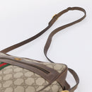 GUCCI GG Supreme Web Sherry Line Shoulder Bag PVC Beige 56 02 005 Auth kk715-14