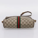 GUCCI GG Supreme Web Sherry Line Shoulder Bag PVC Beige 56 02 005 Auth kk715-5
