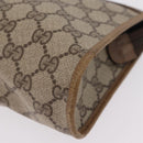 GUCCI GG Supreme Clutch Bag PVC Beige Gold Tone 97 01 037 Auth kk716-14