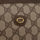 GUCCI GG Supreme Clutch Bag PVC Beige Gold Tone 97 01 037 Auth kk716-17