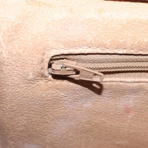 GUCCI GG Supreme Clutch Bag PVC Beige Gold Tone 97 01 037 Auth kk716