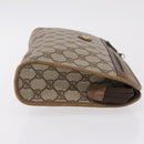 GUCCI GG Supreme Clutch Bag PVC Beige Gold Tone 97 01 037 Auth kk716-3