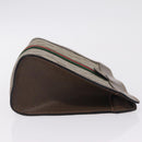 GUCCI GG Supreme Web Sherry Line Clutch Bag PVC Beige 89 01 001 Auth kk719-3