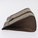 GUCCI GG Supreme Web Sherry Line Clutch Bag PVC Beige 89 01 001 Auth kk719-4