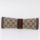 GUCCI GG Supreme Web Sherry Line Clutch Bag PVC Beige 89 01 001 Auth kk719-6