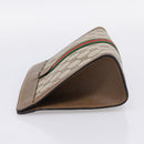 GUCCI GG Supreme Web Sherry Line Clutch Bag PVC Beige 89 01 001 Auth kk720-3