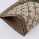 GUCCI GG Supreme Web Sherry Line Clutch Bag PVC Beige 89 01 001 Auth kk720-14