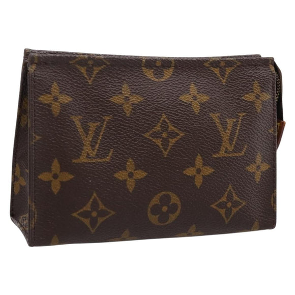 LOUIS VUITTON Monogram Poche Toilette 15 Pouch M47546 LV Auth kk721