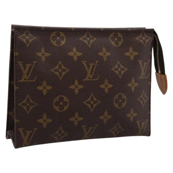 LOUIS VUITTON Monogram Poche Toilette 19 Pouch M47544 LV Auth kk723