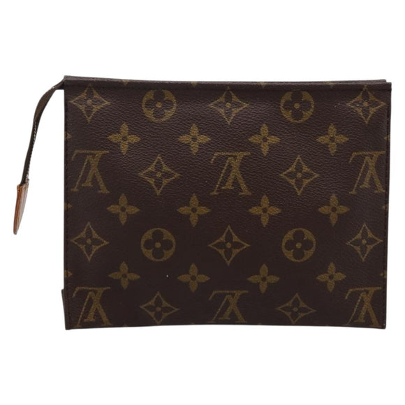 LOUIS VUITTON Monogram Poche Toilette 19 Pouch M47544 LV Auth kk723