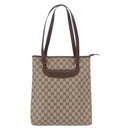 GUCCI GG Supreme Tote Bag PVC Beige Gold 002 39 6130 Auth kk725-2