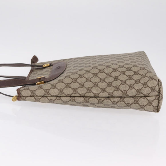 GUCCI GG Supreme Tote Bag PVC Beige Gold 002 39 6130 Auth kk725