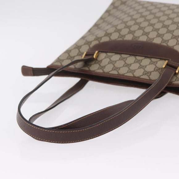 GUCCI GG Supreme Tote Bag PVC Beige Gold 002 39 6130 Auth kk725