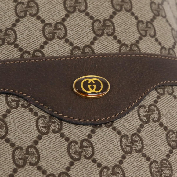 GUCCI GG Supreme Web Sherry Line Tote Bag PVC Beige Gold 39 02 003 Auth kk726