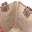 GUCCI GG Supreme Web Sherry Line Tote Bag PVC Beige Gold 39 02 003 Auth kk726-18
