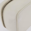 GUCCI Bamboo Vanity Hand Bag Patent Leather White Gold 032 1956 0151 Auth kk729-10