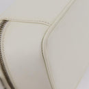 GUCCI Bamboo Vanity Hand Bag Patent Leather White Gold 032 1956 0151 Auth kk729-12