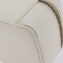 GUCCI Bamboo Vanity Hand Bag Patent Leather White Gold 032 1956 0151 Auth kk729-13