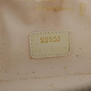 GUCCI Bamboo Vanity Hand Bag Patent Leather White Gold 032 1956 0151 Auth kk729-16