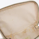 GUCCI Bamboo Vanity Hand Bag Patent Leather White Gold 032 1956 0151 Auth kk729-17