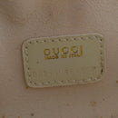 GUCCI Bamboo Vanity Hand Bag Patent Leather White Gold 032 1956 0151 Auth kk729-21