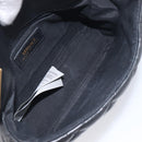 VERSACE Chain Shoulder Bag Leather Black Gold Auth kk734V-18