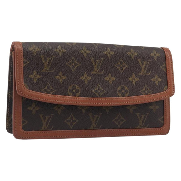 LOUIS VUITTON Monogram Pochette Dam PM Clutch Bag M51812 LV Auth kk738