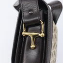 CELINE C Sulky Shoulder Bag Canvas Beige Gold Auth kk742A-15