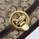 CELINE C Sulky Shoulder Bag Canvas Beige Gold Auth kk742A-16