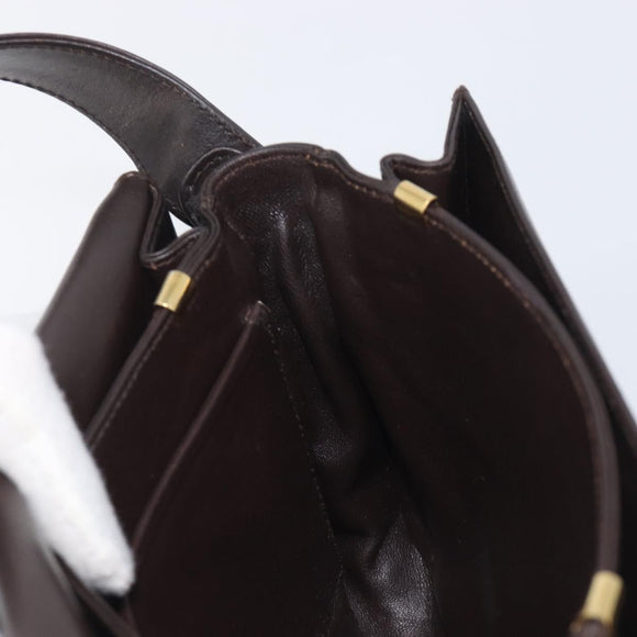 CELINE C Sulky Shoulder Bag Canvas Beige Gold Auth kk742A