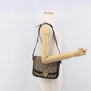 CELINE C Sulky Shoulder Bag Canvas Beige Gold Auth kk742A-27