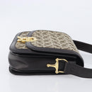 CELINE C Sulky Shoulder Bag Canvas Beige Gold Auth kk742A-4