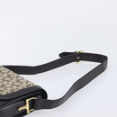 CELINE C Sulky Shoulder Bag Canvas Beige Gold Auth kk742A-8