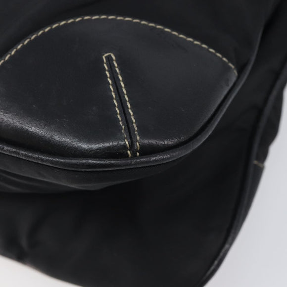 PRADA Shoulder Bag Nylon Black Silver Auth kk745