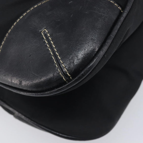 PRADA Shoulder Bag Nylon Black Silver Auth kk745