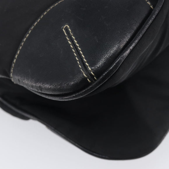 PRADA Shoulder Bag Nylon Black Silver Auth kk745