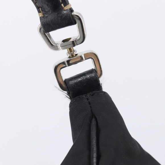 PRADA Shoulder Bag Nylon Black Silver Auth kk745