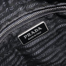 PRADA Shoulder Bag Nylon Black Silver Auth kk745-20