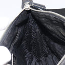 PRADA Shoulder Bag Nylon Black Silver Auth kk745-22