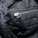 PRADA Shoulder Bag Nylon Black Silver Auth kk745-25