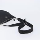 PRADA Shoulder Bag Nylon Black Silver Auth kk745-7