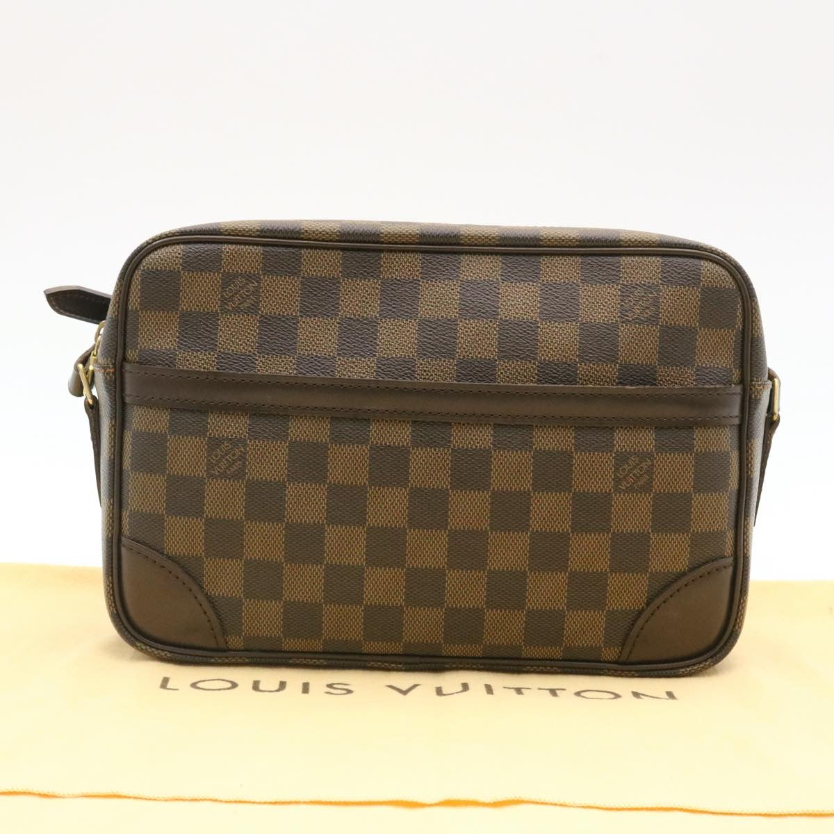 LOUIS VUITTON Damier Ebene Trocadero 27 Shoulder Bag N48085 LV Auth knn052A